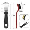 5Pcs Wire Brush Set Tool, and Paint Remover, Nylon / Brass Stainless Steel Bristles, Stove