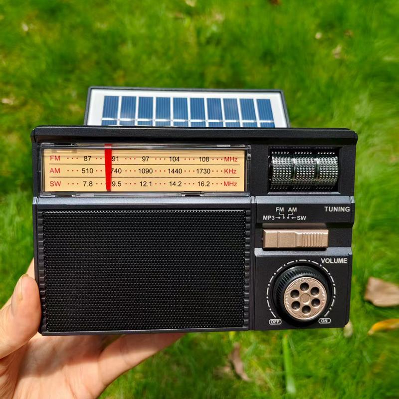 Mini Venkovní Nouzové Solární Nabíjecí Rádio Přenosný Bluetooth Stereo Bezdrátový Reproduktor Podporuje TF Kartu USB Nabíjení MP3 Přehrávač Hudby