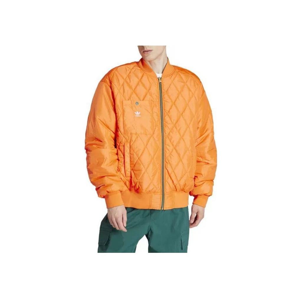 Adidas Originals Side Stripe Reversible Relaxed Cotton Jacket Men Outerwear Green IW3649