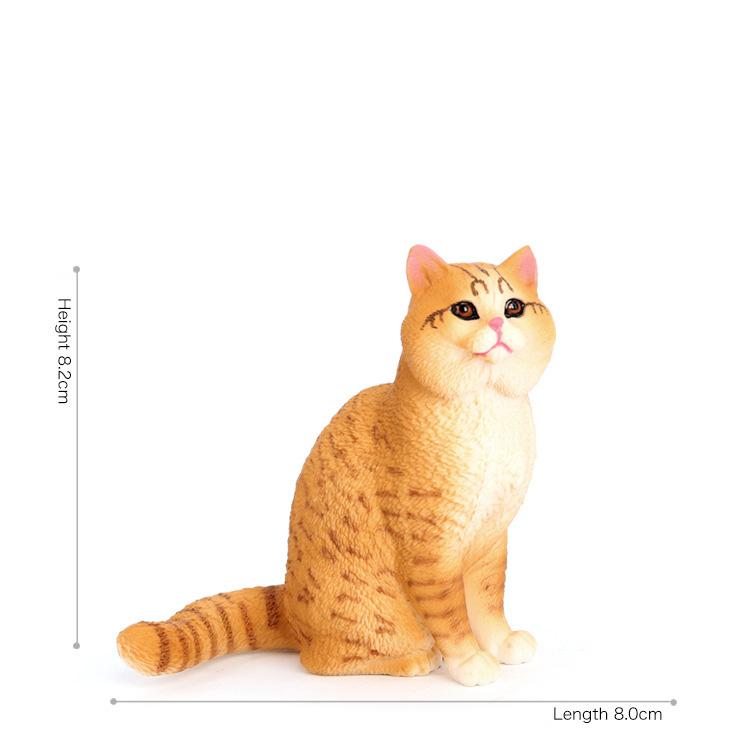 Simulation Static Pet Animal Solid Static Home Felinae Ornament British Shorthair Cat Model Pet Cat Action Figure Decoration