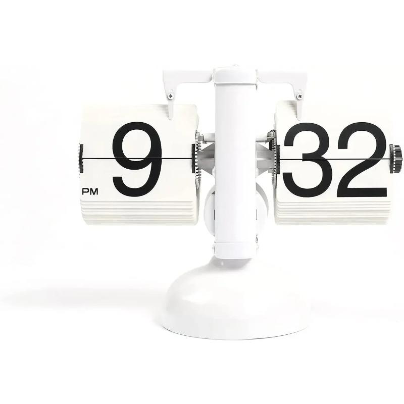 Creative Table Clock Desktop Clock European Creative Flip Down Page Desk Clocks Retro Flip Table Clock Mechanical Automatic Flip