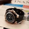 New Silicone Fashionable Outdoor Sports Watch for Men's Three Eye Calendar Multifunctional Large Dial Quartz Men's Watch