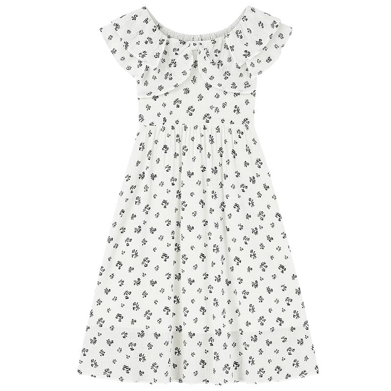 Elegant Square Neck Floral Midi Dress XL