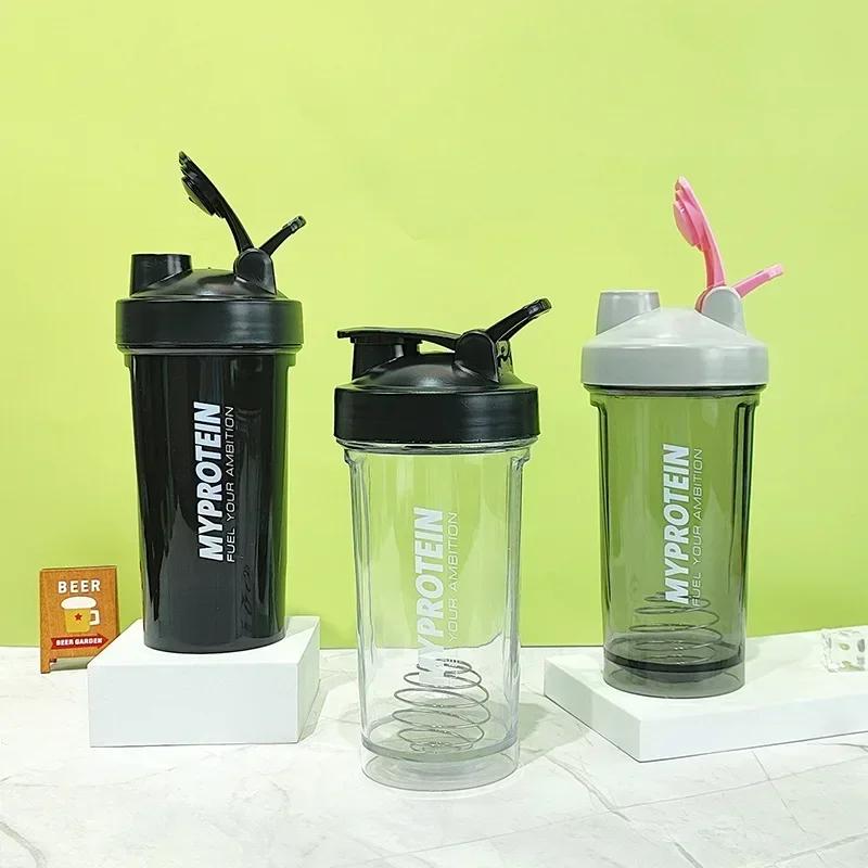 500ML Transparent Graduated Cup Sports Shake Bottles Fitness Portable Water Blender Bottle Milkshake Protein Powder Mixing Cup