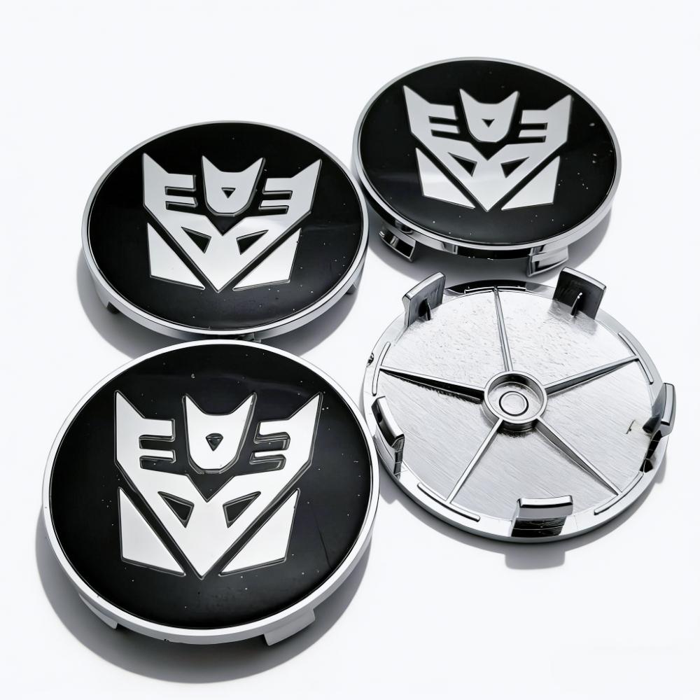 4pcs Transformers Logo Emblem Car Wheel Center Caps OD 68MM 63MM Wheel Hub Cap Optimus Prime Decepticons Badge Rim Hubcaps Cover