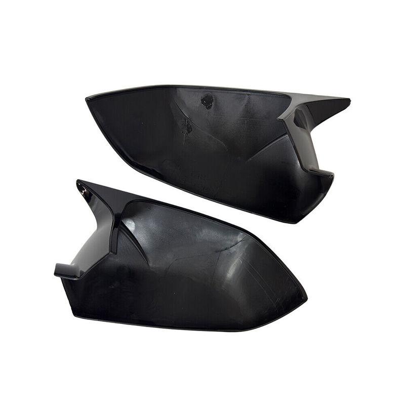 For Volkswagen VW Polo 2005 2006-2009 ABS Car Rearview Side Mirror Cover Wing Cap Exterior Door Housing Trim Adhesive Sticker