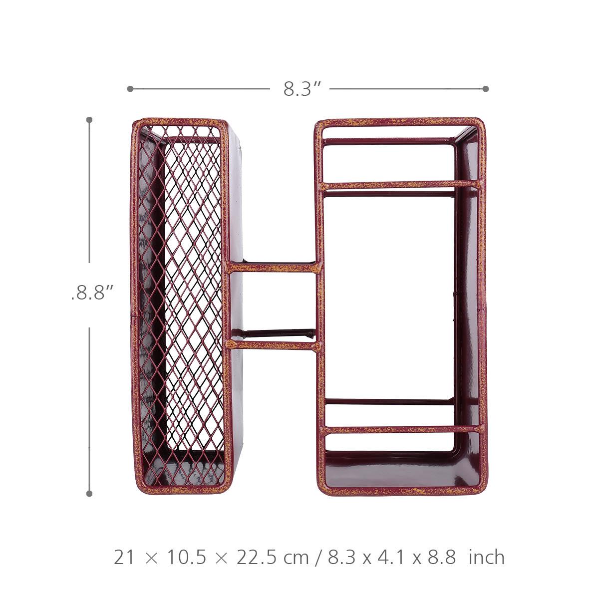 

Tooarts Буква-H Винная стойка Настольная декоративная винная стойка Прочный железный материал Демонстрационная стойка и стойка для хранения Домашний декор Буква HOME