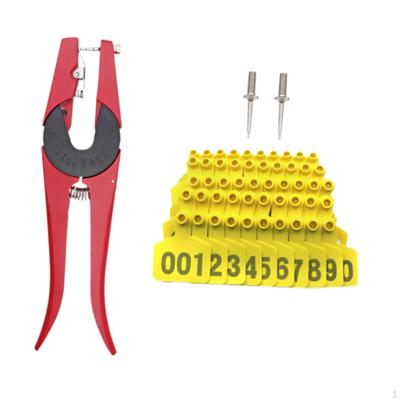 Ear Tag Plier with Number Tags Tagger Tool for Forestry Countryside Farming