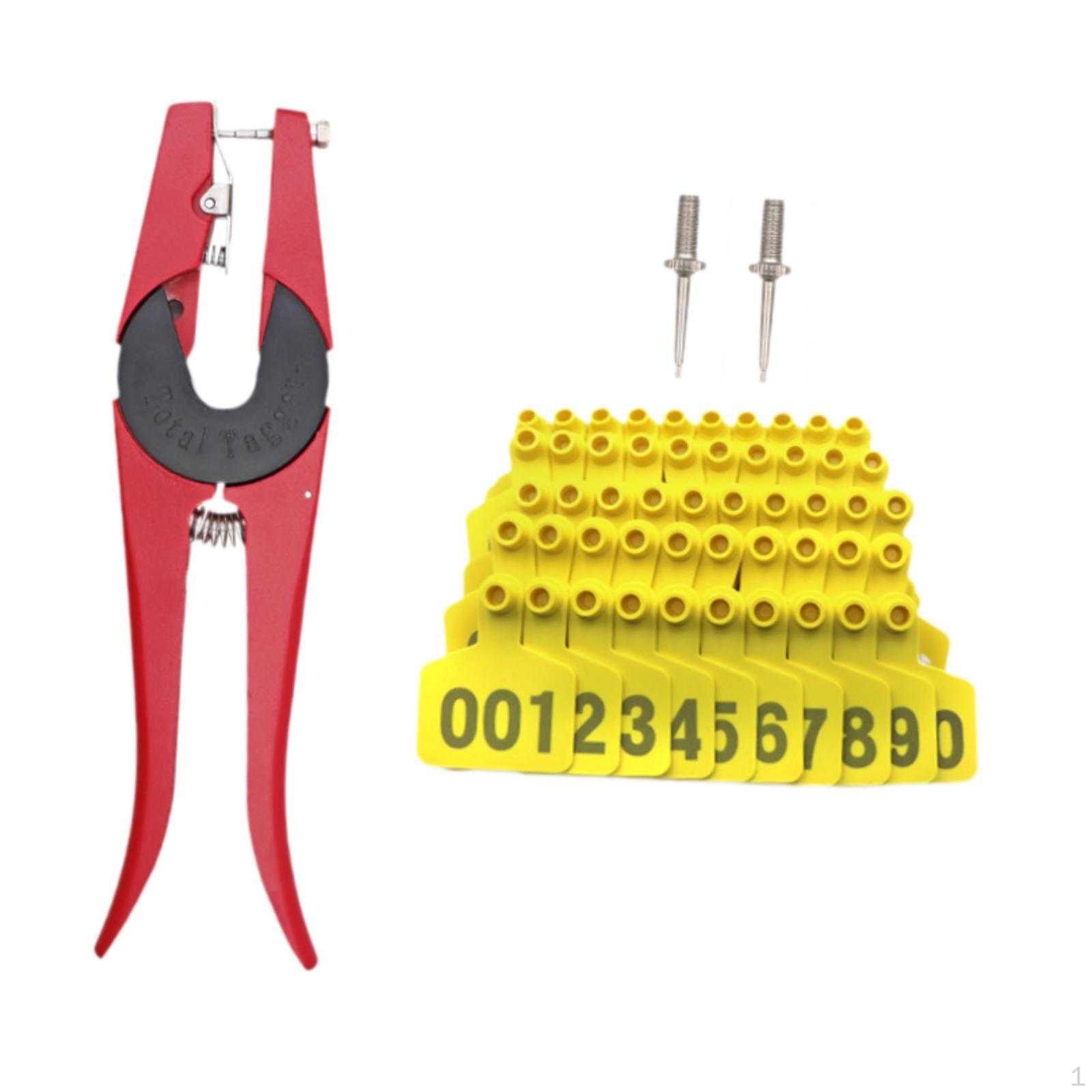 

Ear Tag Plier with Number Tags Tagger Tool for Forestry Countryside Farming C