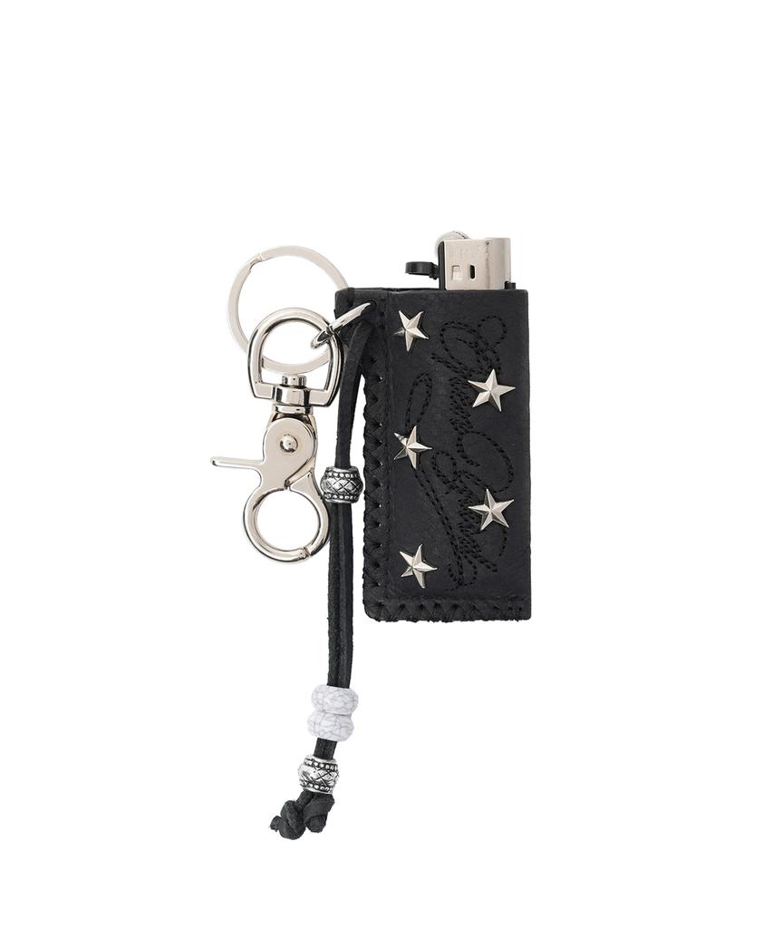 OPENYARD(OY) Star Stud Lighter Case Keyring - Black