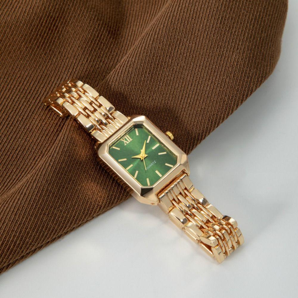 Heiße Edelstahl-Quarzuhren Faltschließe Quadratische Damenuhr Luxuriöses Geschenk Einfache Armbanduhr Schüler