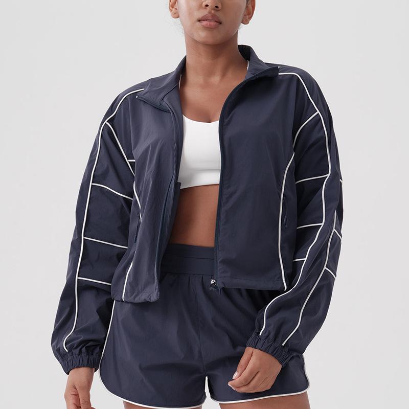 

Женская приталенная теннисная куртка: Топ с длинным рукавом для бега и занятий спортом на открытом воздухе для бадминтона и фитнеса XL