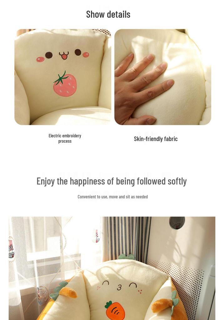 Tatami Floor Cushion with Backrest for Home and Balcony