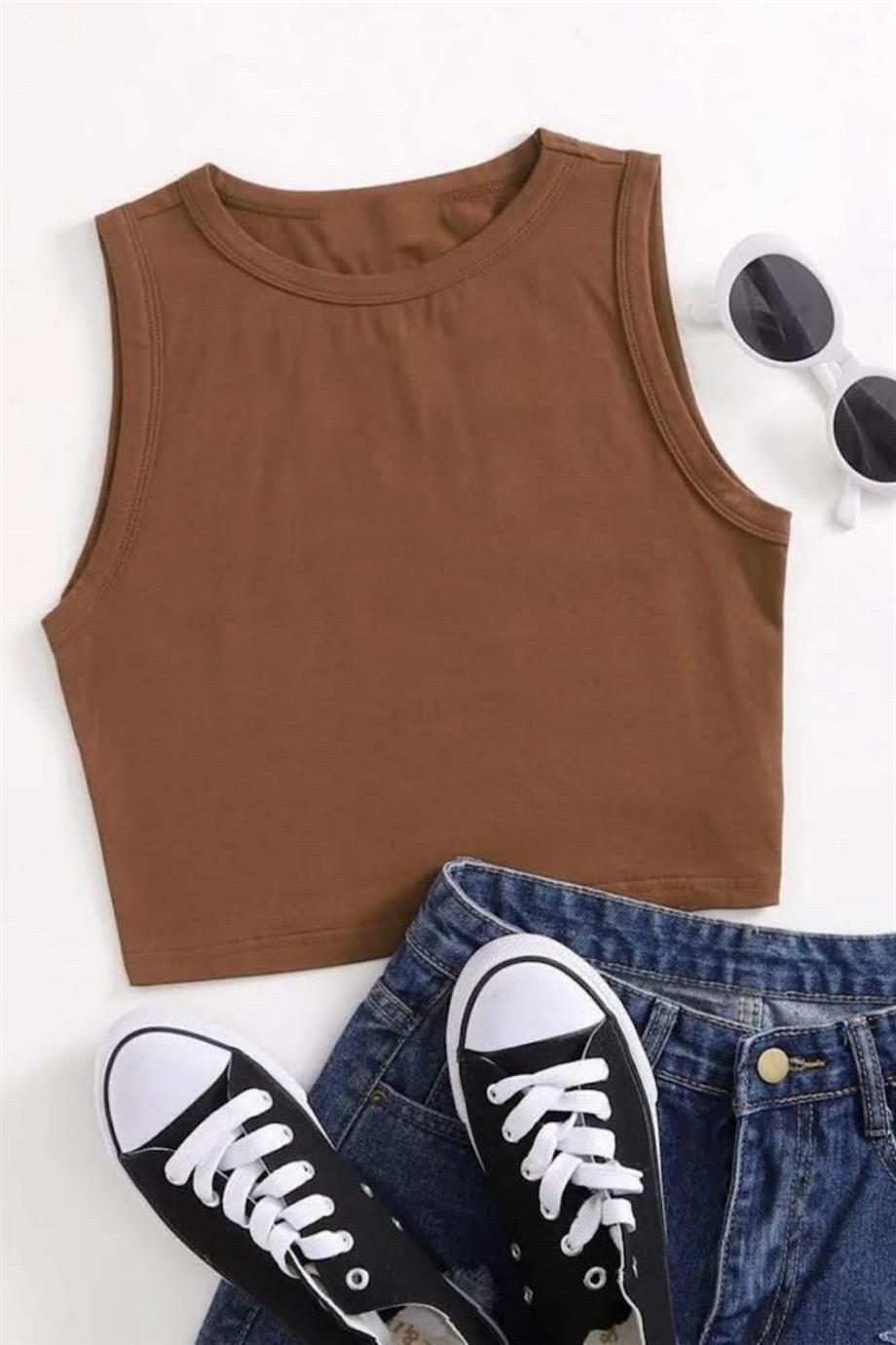 

Коричневые укороченные шорты с толстым ремешком BN6572K STANDART