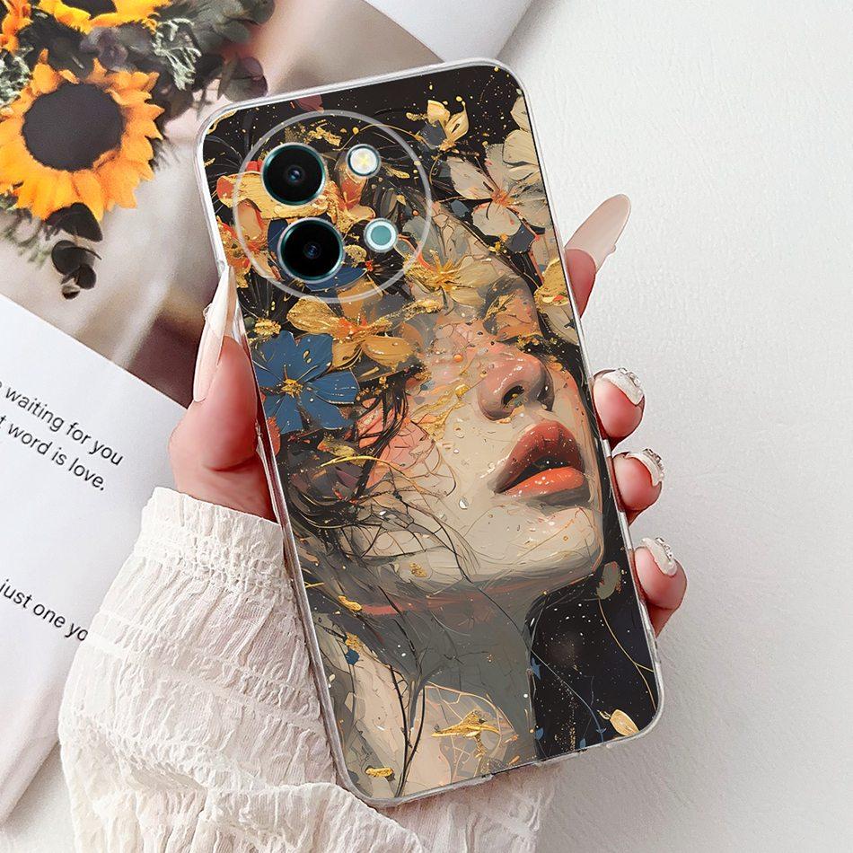 For Vivo Y38 Y58 2025 New Cool Dragon Tiger Painted Phone Case For Vivo Y38 Y58 5G Soft Silicone TPU Cases