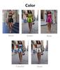 European and American Women’s Metallic Bandeau Fringe Suspender Shorts Set