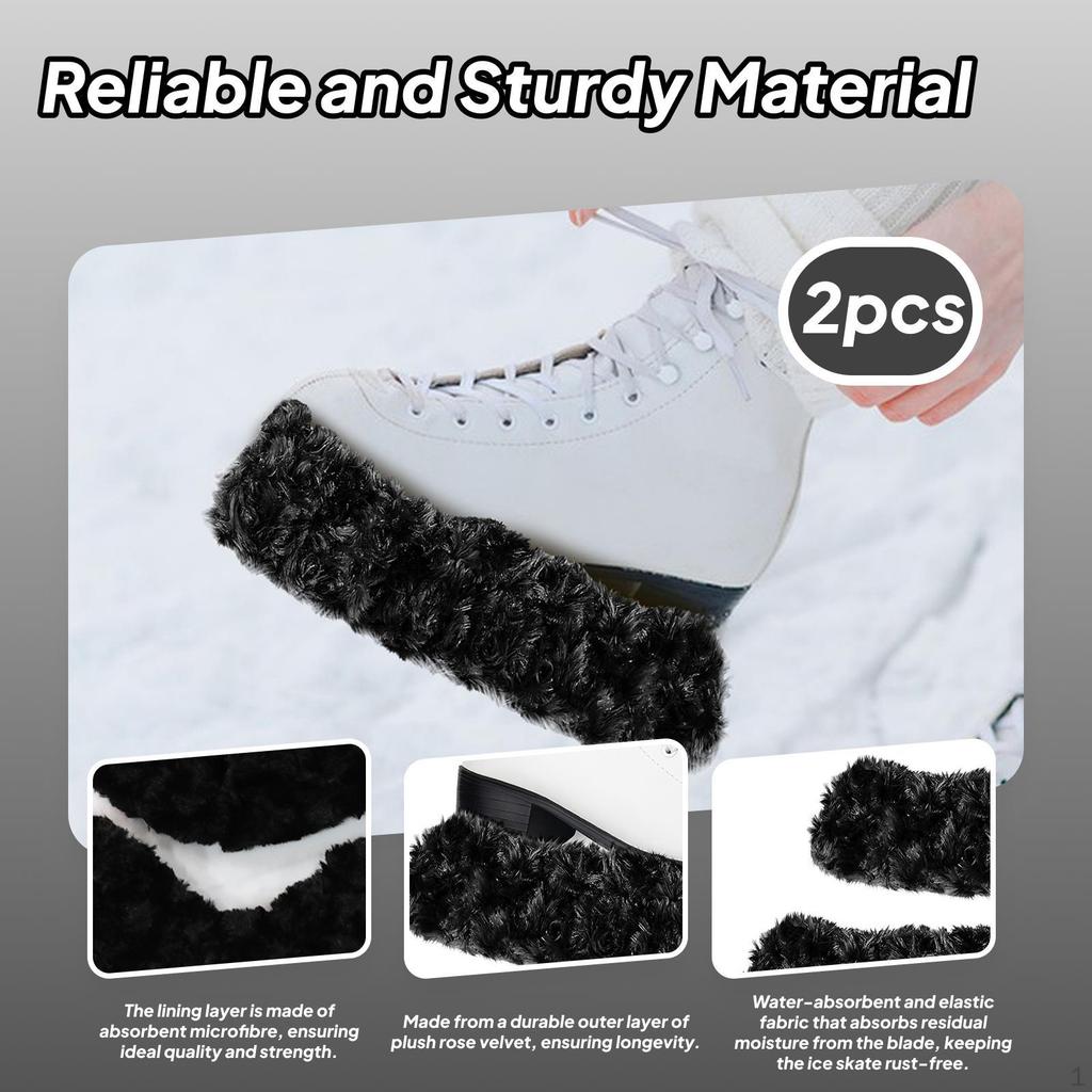 2 Pieces Ice Skate Covers Guards Portable Sleeves Comfortable Versatile Skating for