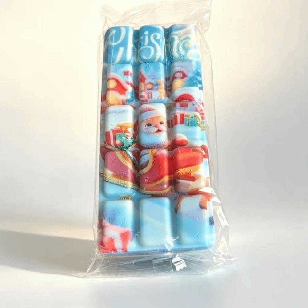 PU-Material Weihnachten Schokolade Squish Spielzeug Mehrfarbig Schokolade Langsam Rückprallendes Spielzeug Party Mitgebsel