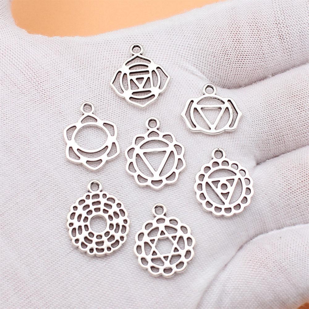

Religious Amulet Mix Sets Variety Pack Charm Antique Silver Zinc Alloy Jewelry Making Supplies Necklace Bracelet Charms A05-7pcs-Mix Size