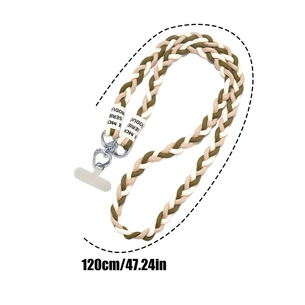 

Phone Lanyard Detachable Adjustable Necklace Lanyard For Mobile Phone Neck Clip Snap Hanging Three-strands Rope Outdoor Supplies