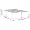 Bed Frame without Mattress Blue 140 x 190 cm Fabric