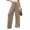 Women's High Waist Knit Wide Leg Pants with Drawstring (5 Colors)