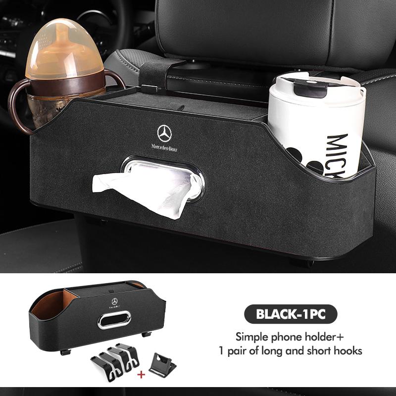 Car Seat Back Storage Hanging Box For Mercedes Benz W202 W212 W126 W140 W168 W177 CLS GLE GLC GLS CLA FE1