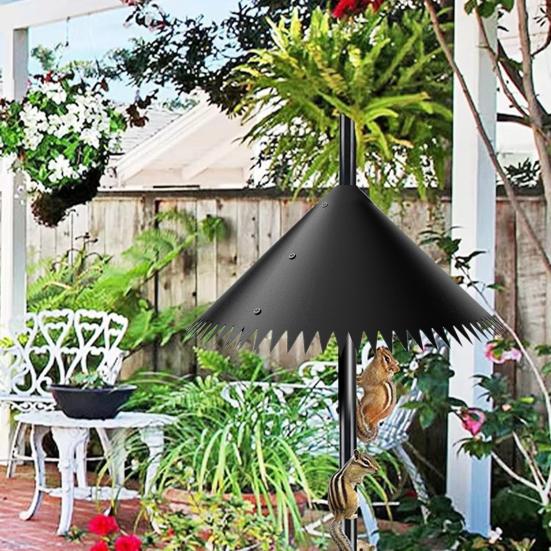 Bird Feeder Baffle Durable Weather-Resistant Rotatable Design Simple Installation Outdoor Pole Mount Squirrel Proof Guard Stopper