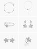 High-End Diamond Flower Jewelry Set: Bracelet, Ring, and Versatile Stud Earrings