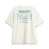 Li-Ning Comfortable Simple Versatile Loose Letter Print Short Sleeve T-Shirt Men Tops Light-Pink Gray AHSVB79-1