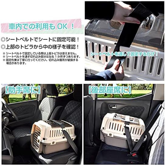 Kleine Tragetasche Petit Ruban mit Doppeltür PM50 für Kleine, Mittlere und Kleine bis M Tiefe 51 x Breite x Höhe Katzen, Hunde, Hunde, Tiere. Mit dem Sicherheitsgurt gesichert.