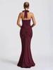 2026 Deep V-Neck Evening Gown Dress - Women's Sexy Solid Color Fashion
