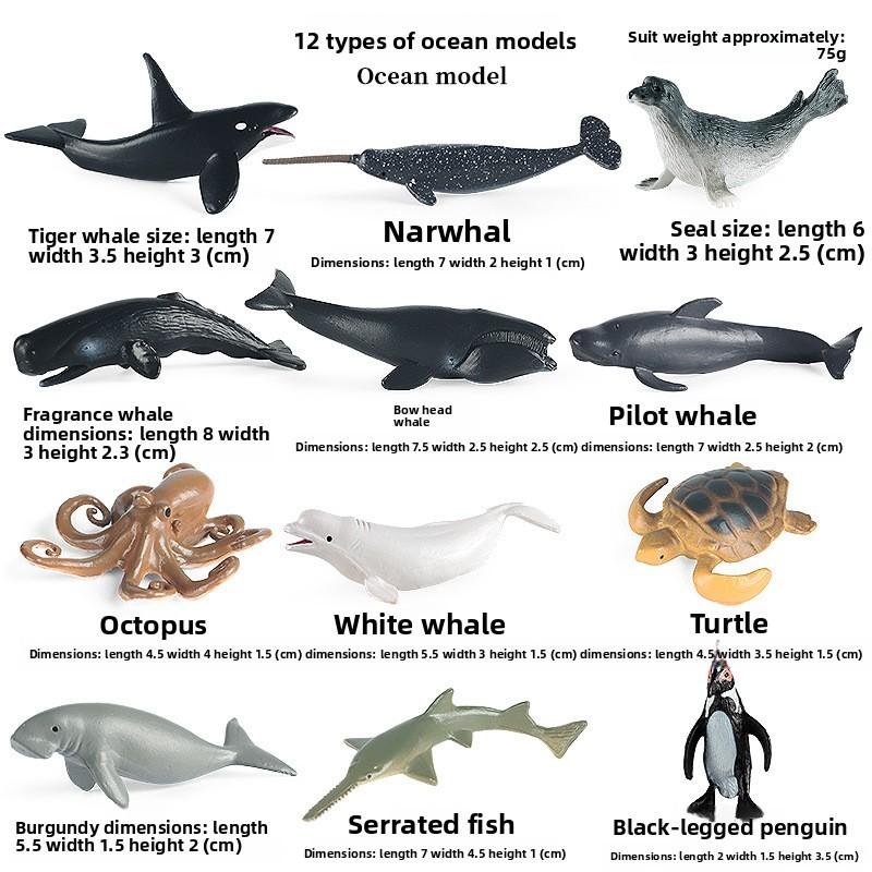 Polar Wildlife Miniature Figures Plastic Sea Life Model Aquarium Decor For Desk And Study