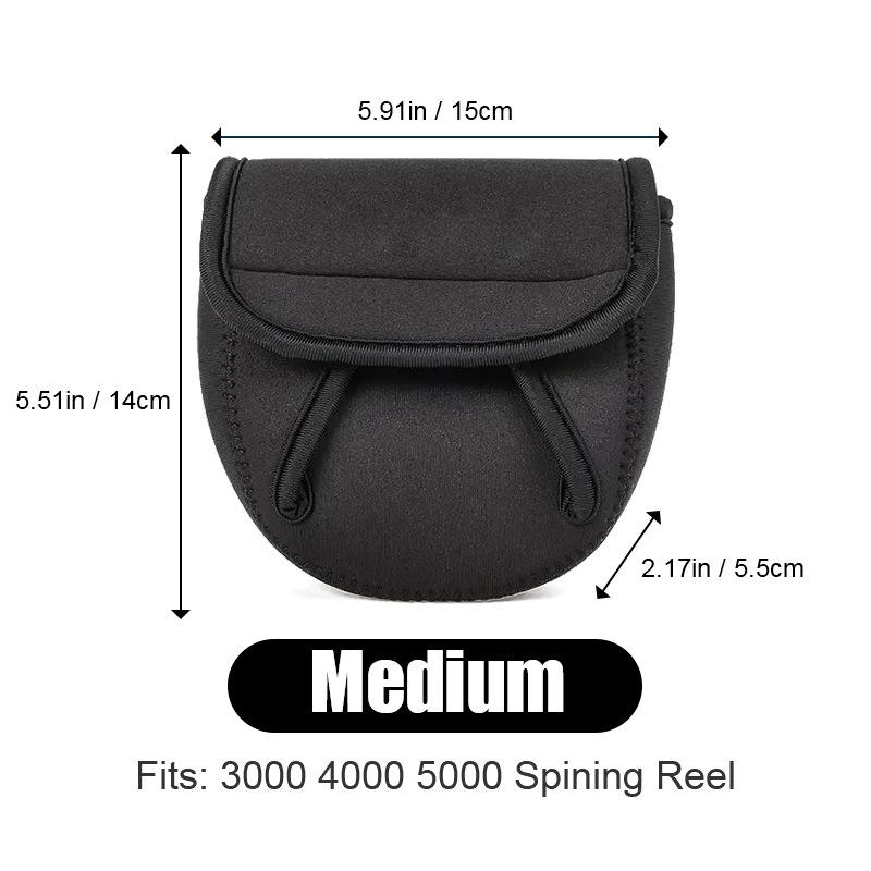 S/M/L Spinning Fishing Reel Cover Neoprene Wheel Protective Case Waterproof Reel Bag Storage Water Drop Wheel Package Outdoor