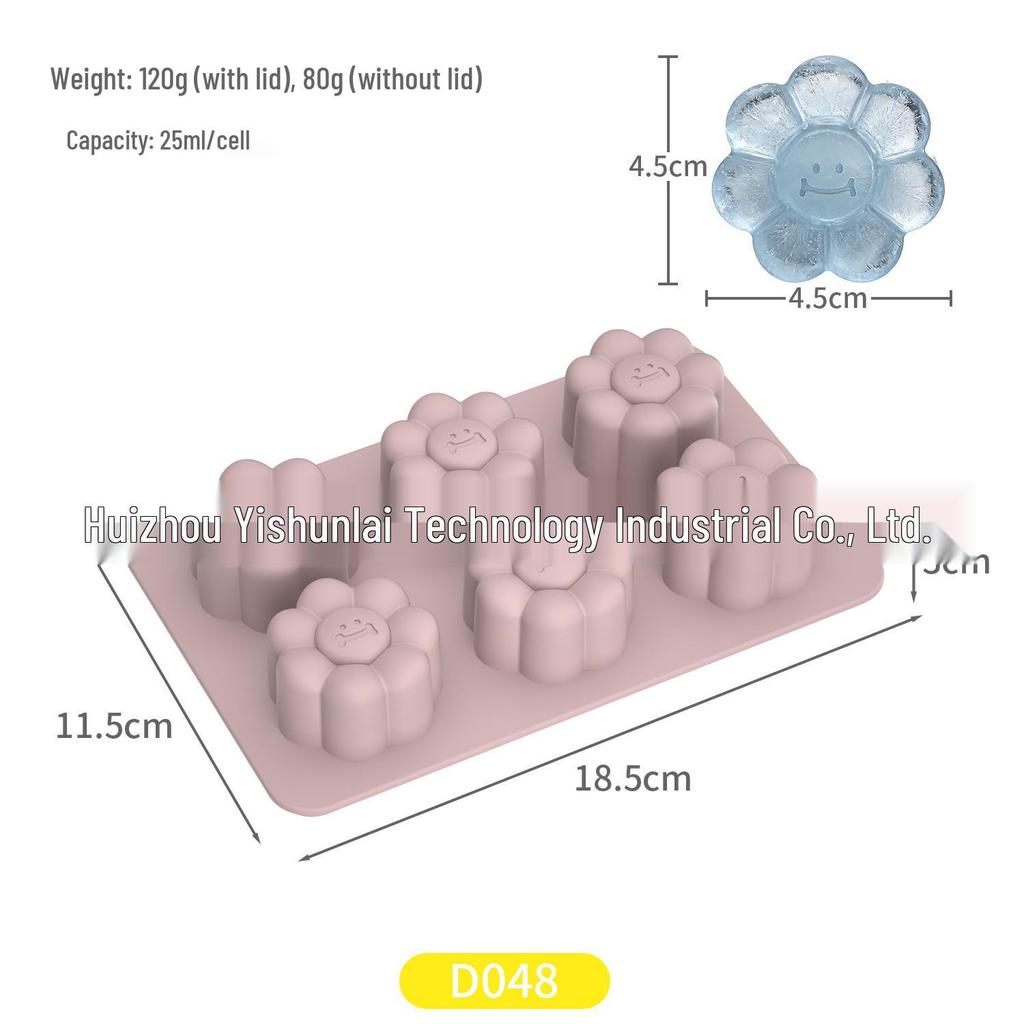 Silicone Ice Cube Tray with Lid: 4-Grid Frozen Soup & Food Storage Box