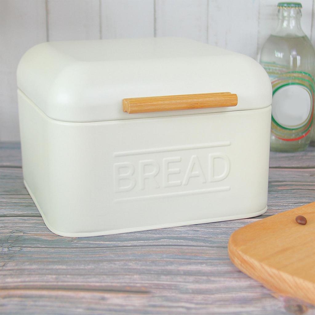Iron Bread Storage Box Food Bread Storage Container Snack Container with Lid Retro Countertop Pastry Kitchen