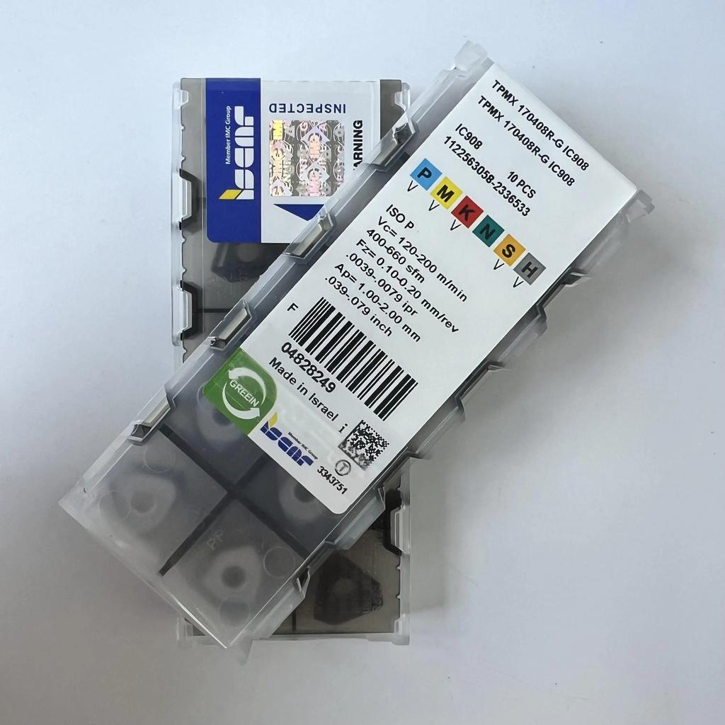 ISCAR / TPMX170408R-G IC908 /Industrial Indexable Carbide Inserts 10 Pcs