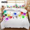 Music Series Comforter Cover Collection Rainbow Music Notes Tie Dye Sleep Bedding Collection Musical Party Double Size Queen Dimension King Size Size