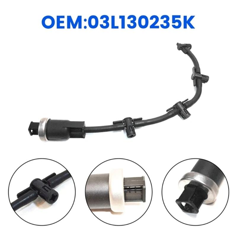 Car Return Line Leakage Oil Hose for Golf 03L130235K Replacement Leakage Fuel Hose Auto Engine Fuel Overflow Line