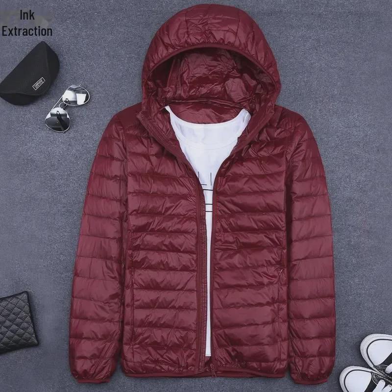Men's Ultra-Thin Lightweight Cotton Hooded Jacket – Trendy Versatile Winter 2024 Style