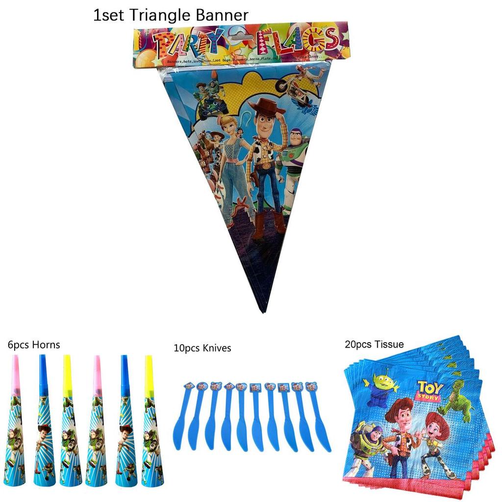 Toy Story Buzz Woody Bo Peep Birthday Party Supplies Featuring Colorful Plates Cups And Banners For Ultimate Celebration