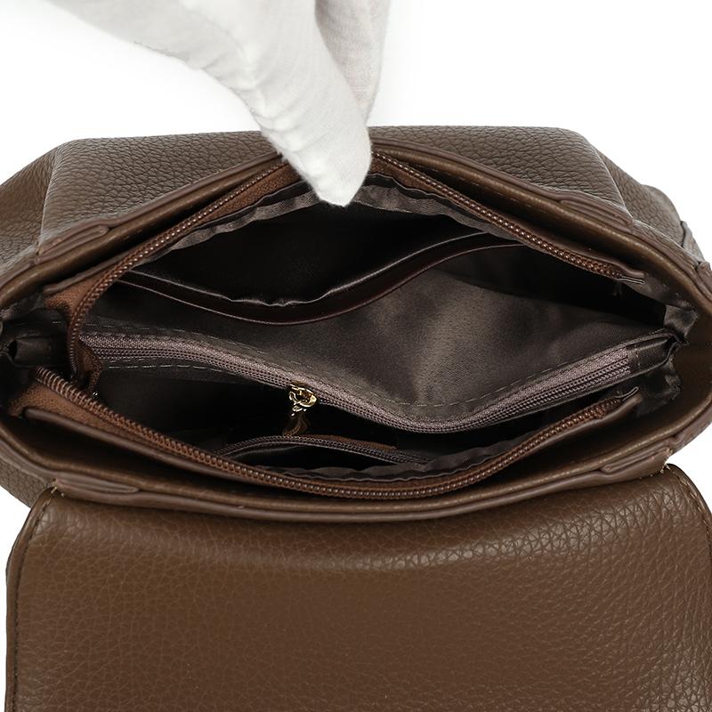 PU Muttertasche Schultertasche Umhängetasche Kleine quadratische Tasche Vintage Pendler Handtasche für Damen