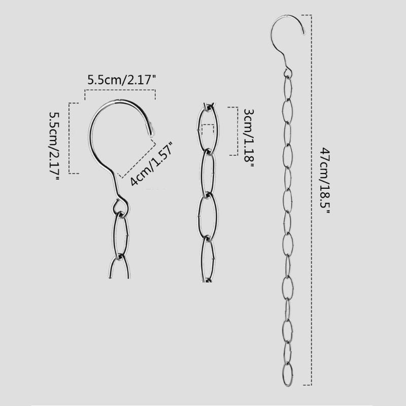 Space Saving Clothes Hanger Chain Stainless Steel Closet Metal Cascading Hangers Multi-port Ring with Hook NEW Arrival