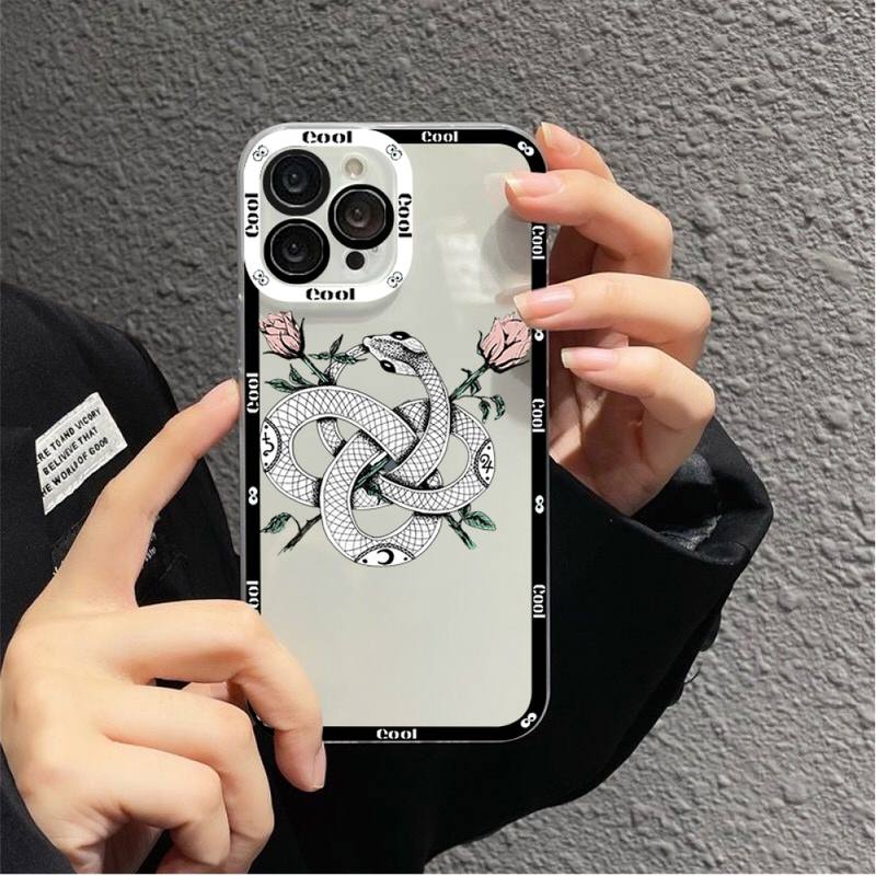 Snake Flower Snake Painting Phone Case for iPhone 11 12 13 Mini Pro Max 14 Pro Max Case shell