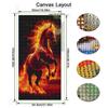 Flame Horse Large Size Diamond Painting Animals Diy Full Square Round Drill Rhinestone Embroidery Mosaic Cross Stitch Kits Wall Decor