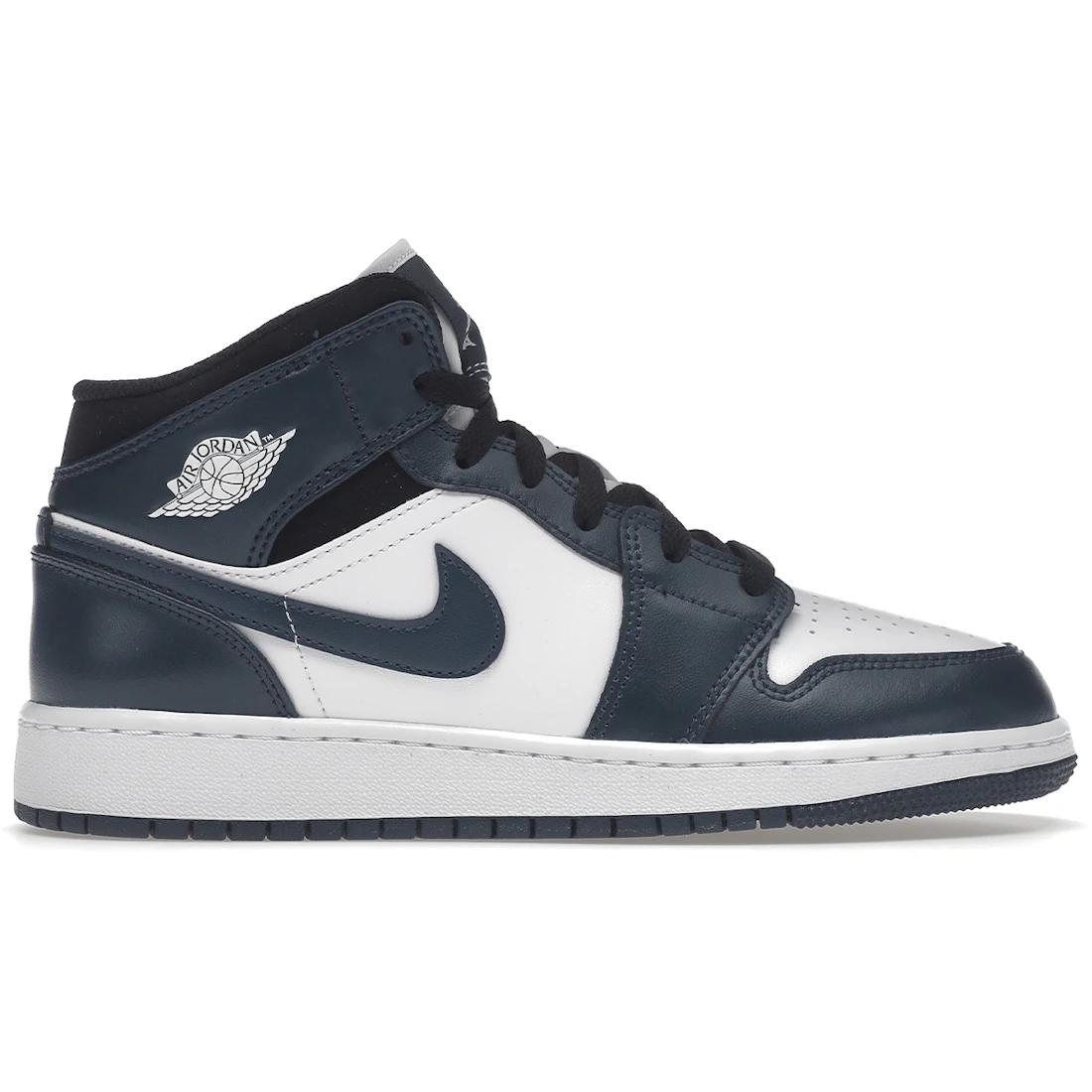 

Новые Jordan Air Jordan 1 Mid Кожаные Удобные Нескользящие Баскетбольные Кроссовки GS 554725-411 36
