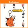 Unique Chainsaw Man Keyring Double Sided Printing Acrylic Key Chain Gift
