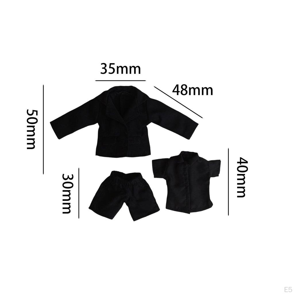 1/12 BJD Figure Suit Short Sleeve Shirt Shorts Practical Accessories Durability Premium