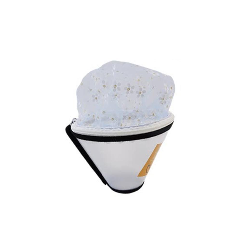 Breathable Pet Anti-mosquito Headgear Anti-mosquito Pet Elizabeth Collar Summer M белый