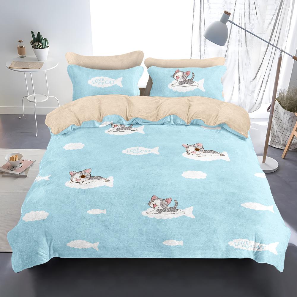 Cartoon S-Snoopy Bedding Set Cute Cartoon Puppy Duvet Cover Pillowcase 3D Prints Quilt cover Bedroom Decoration Holiday Gift